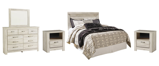 Bellaby  Panel Headboard With Mirrored Dresser And 2 Nightstands at Towne & Country Furniture (AL) furniture, home furniture, home decor, sofa, bedding