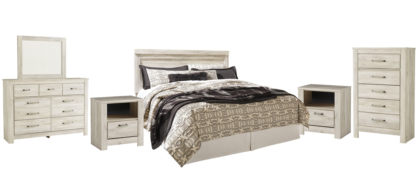 Bellaby  Panel Headboard With Mirrored Dresser, Chest And 2 Nightstands at Towne & Country Furniture (AL) furniture, home furniture, home decor, sofa, bedding