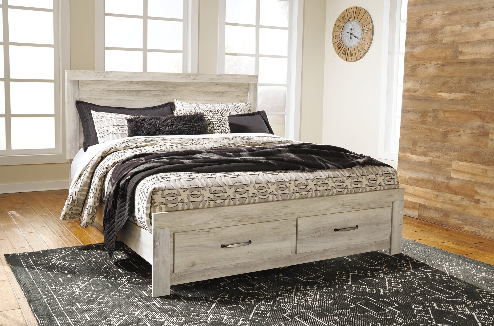 Bellaby  Platform Bed With 2 Storage Drawers With Mirrored Dresser at Towne & Country Furniture (AL) furniture, home furniture, home decor, sofa, bedding