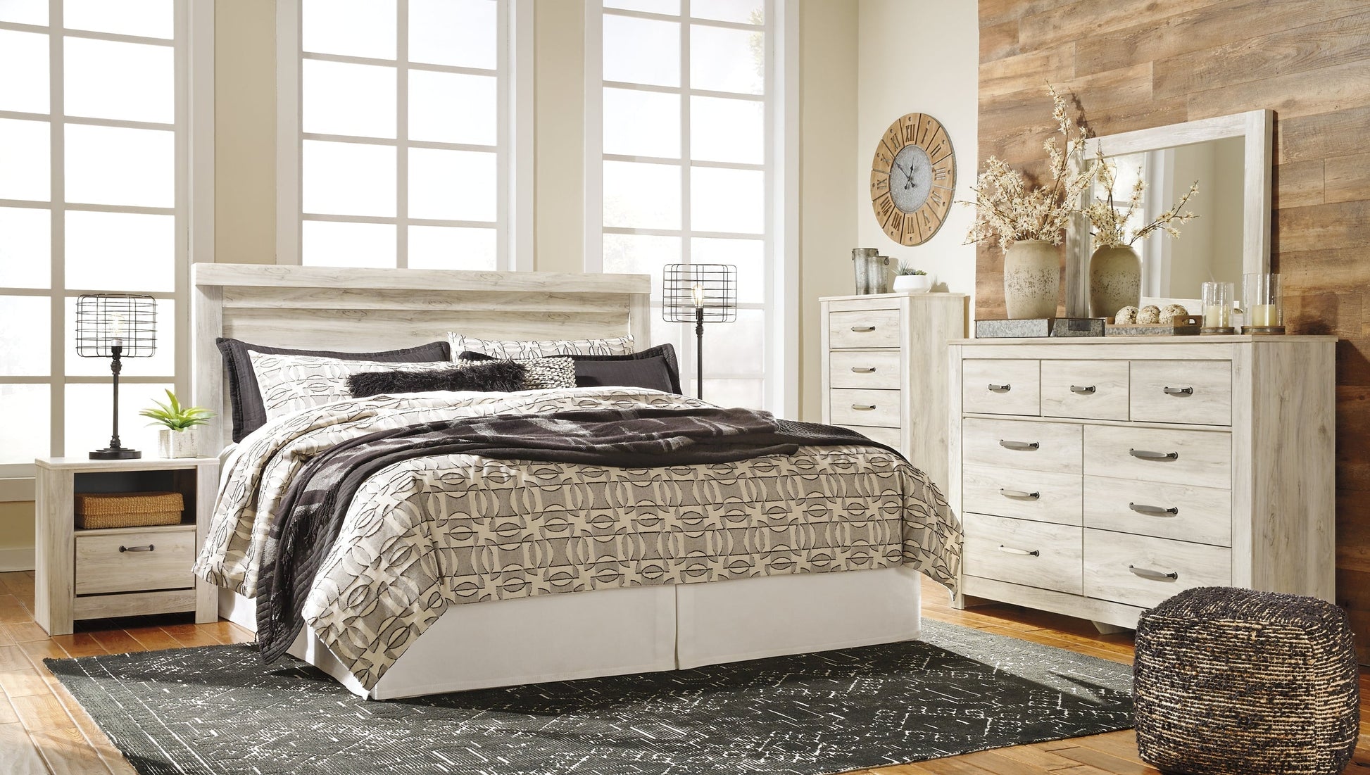 Bellaby Queen Panel Bed with 2 Nightstands at Towne & Country Furniture (AL) furniture, home furniture, home decor, sofa, bedding