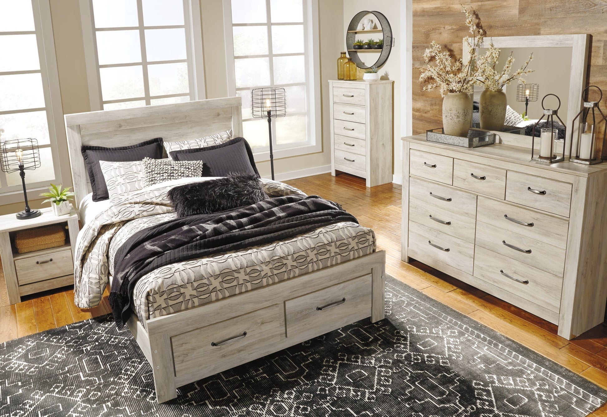Bellaby Queen Panel Bed with 2 Nightstands at Towne & Country Furniture (AL) furniture, home furniture, home decor, sofa, bedding