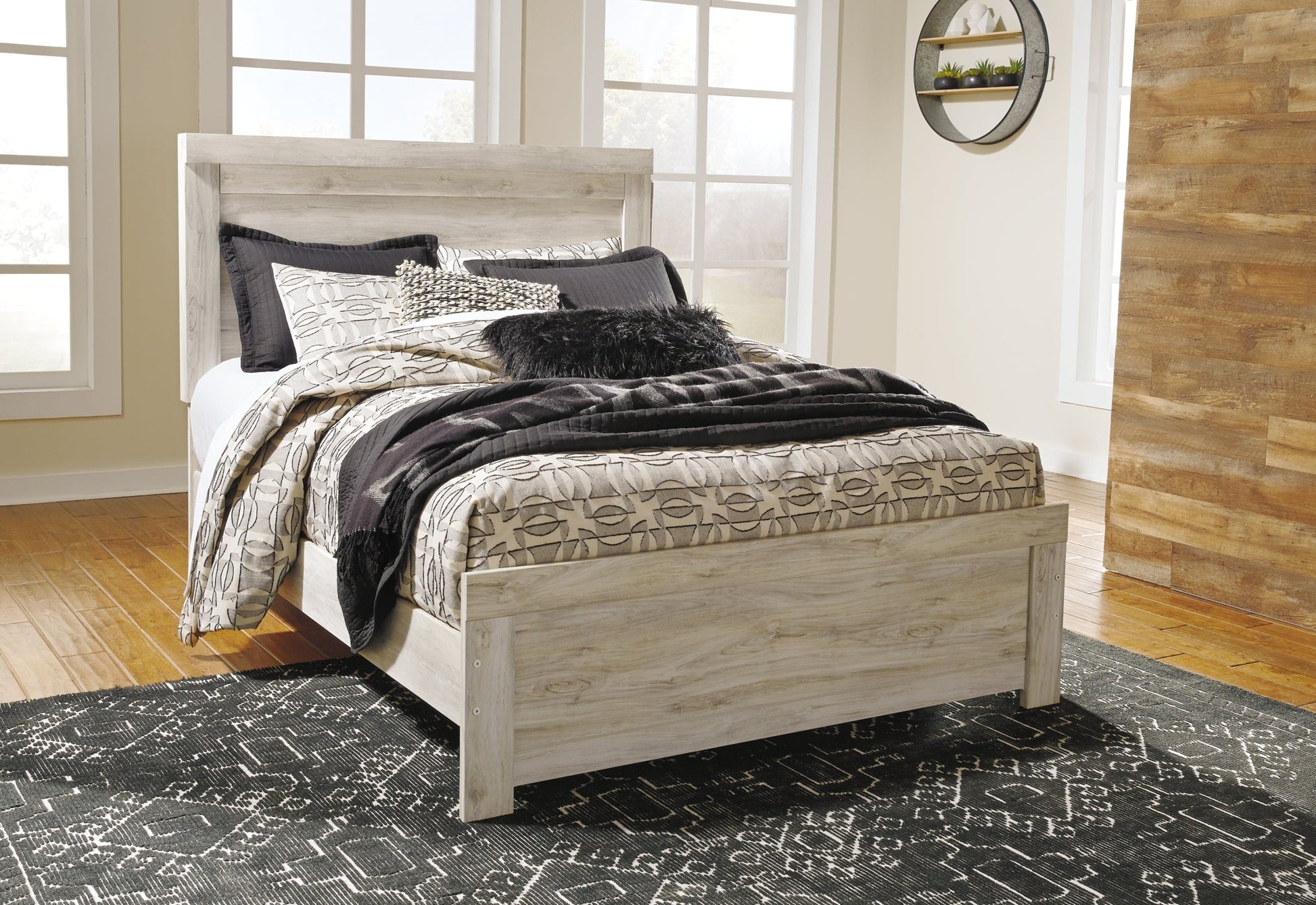 Bellaby Queen Panel Bed with Mirrored Dresser and Chest at Towne & Country Furniture (AL) furniture, home furniture, home decor, sofa, bedding