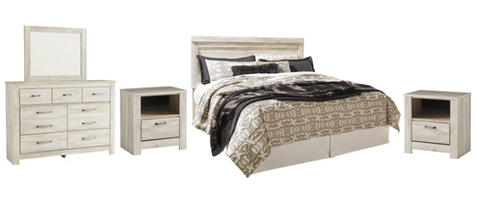 Bellaby Queen Panel Headboard with Mirrored Dresser and 2 Nightstands at Towne & Country Furniture (AL) furniture, home furniture, home decor, sofa, bedding