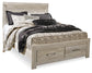 Bellaby Queen Platform Bed with 2 Storage Drawers with Mirrored Dresser and Nightstand at Towne & Country Furniture (AL) furniture, home furniture, home decor, sofa, bedding