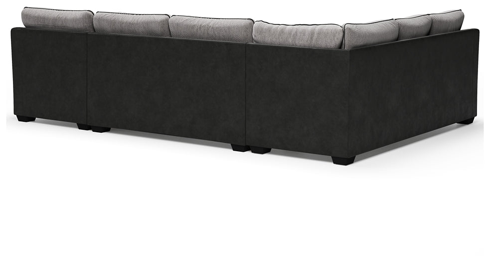 Bilgray 3-Piece Sectional with Ottoman at Towne & Country Furniture (AL) furniture, home furniture, home decor, sofa, bedding