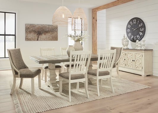 Bolanburg Dining Table and 6 Chairs with Storage at Towne & Country Furniture (AL) furniture, home furniture, home decor, sofa, bedding