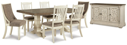 Bolanburg Dining Table and 6 Chairs with Storage at Towne & Country Furniture (AL) furniture, home furniture, home decor, sofa, bedding