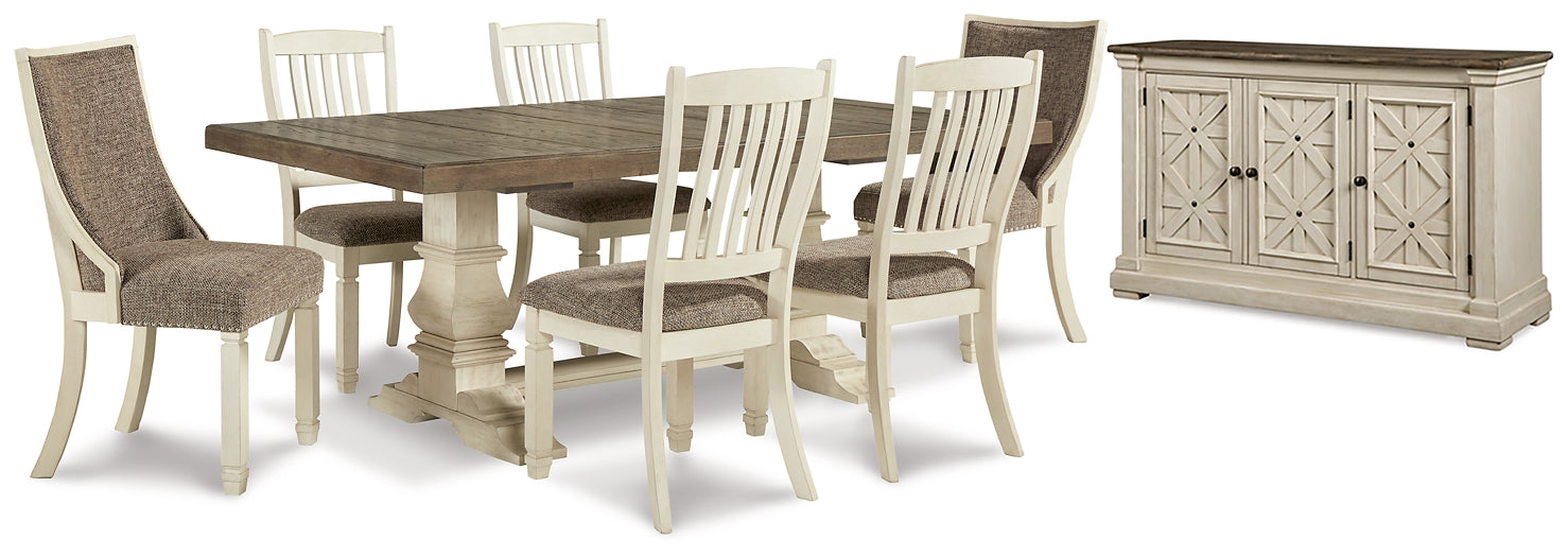 Bolanburg Dining Table and 6 Chairs with Storage at Towne & Country Furniture (AL) furniture, home furniture, home decor, sofa, bedding