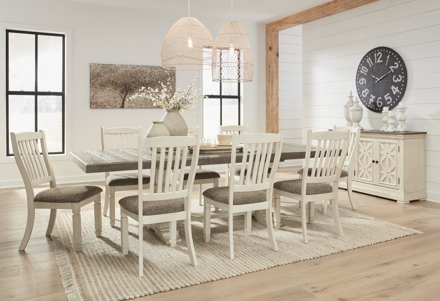 Bolanburg Dining Table and 8 Chairs at Towne & Country Furniture (AL) furniture, home furniture, home decor, sofa, bedding