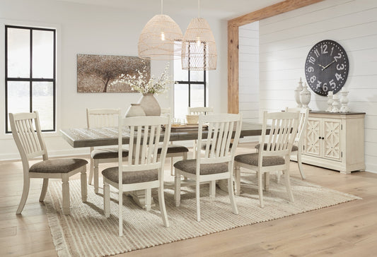 Bolanburg Dining Table and 8 Chairs with Storage at Towne & Country Furniture (AL) furniture, home furniture, home decor, sofa, bedding