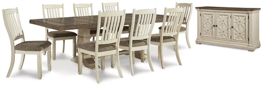 Bolanburg Dining Table and 8 Chairs with Storage at Towne & Country Furniture (AL) furniture, home furniture, home decor, sofa, bedding