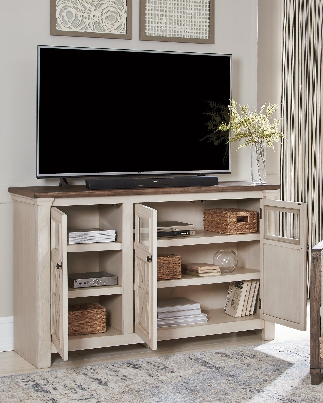 Bolanburg Large TV Stand at Towne & Country Furniture (AL) furniture, home furniture, home decor, sofa, bedding