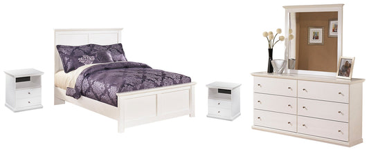 Bostwick Shoals Full Panel Bed with Mirrored Dresser and 2 Nightstands at Towne & Country Furniture (AL) furniture, home furniture, home decor, sofa, bedding