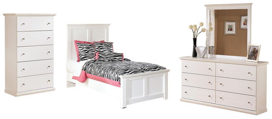Bostwick Shoals Twin Panel Bed with Mirrored Dresser and Chest at Towne & Country Furniture (AL) furniture, home furniture, home decor, sofa, bedding