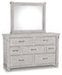 Brashland  Panel Bed With Mirrored Dresser And 2 Nightstands at Towne & Country Furniture (AL) furniture, home furniture, home decor, sofa, bedding