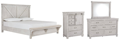 Brashland  Panel Bed With Mirrored Dresser And Chest at Towne & Country Furniture (AL) furniture, home furniture, home decor, sofa, bedding