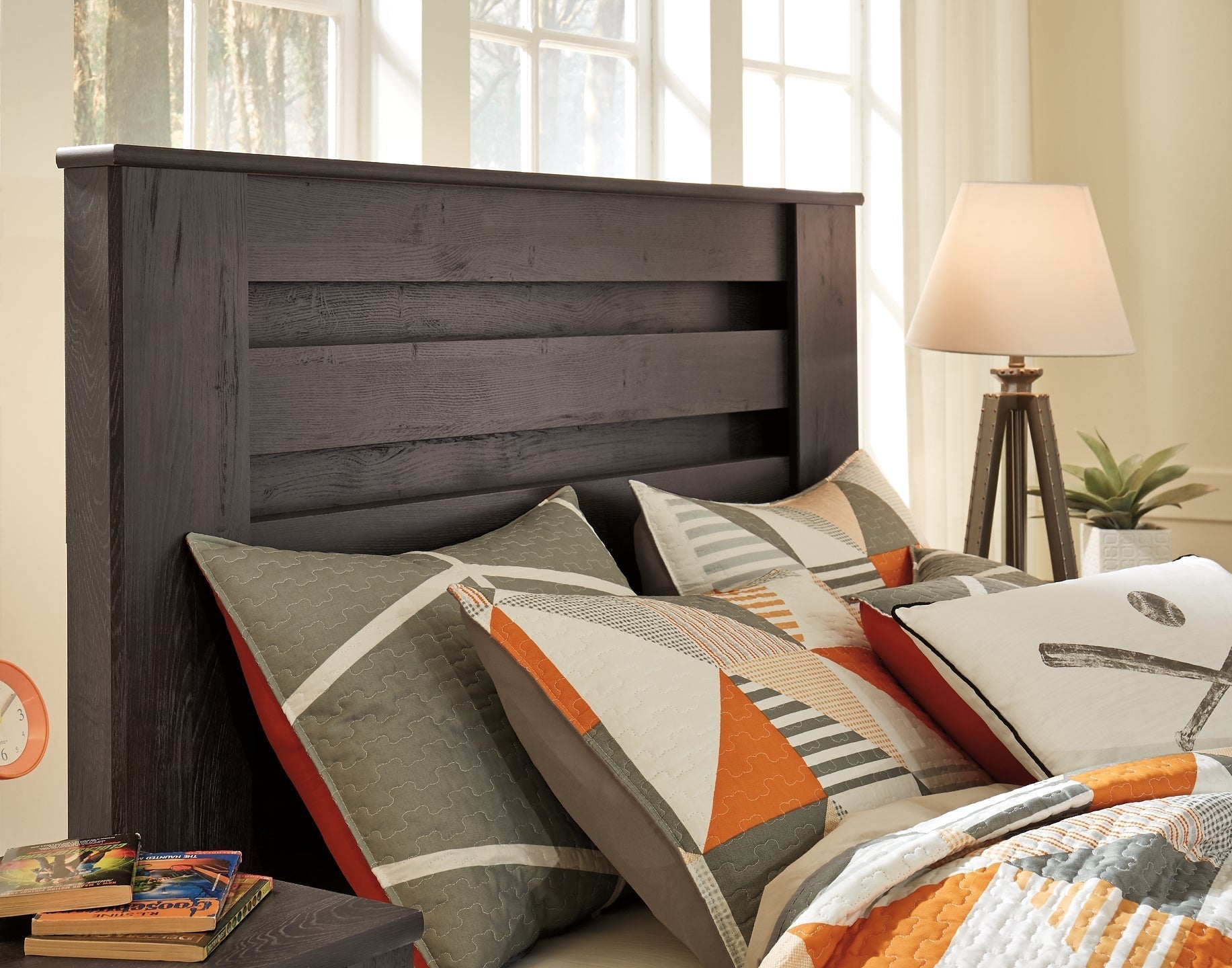 Brinxton Full Panel Bed with Mirrored Dresser, Chest and Nightstand at Towne & Country Furniture (AL) furniture, home furniture, home decor, sofa, bedding