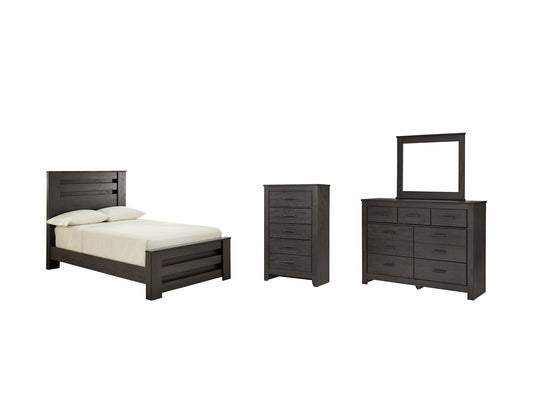 Brinxton Full Panel Bed with Mirrored Dresser and Chest at Towne & Country Furniture (AL) furniture, home furniture, home decor, sofa, bedding