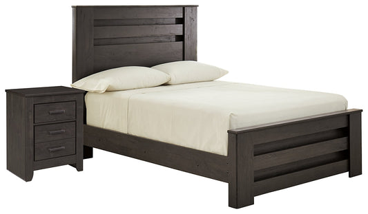 Brinxton Full Panel Bed with Nightstand at Towne & Country Furniture (AL) furniture, home furniture, home decor, sofa, bedding