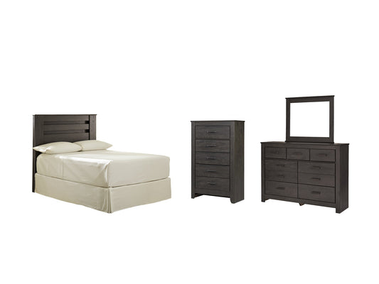 Brinxton Full Panel Headboard with Mirrored Dresser and Chest at Towne & Country Furniture (AL) furniture, home furniture, home decor, sofa, bedding