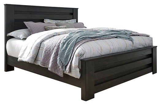Brinxton King Panel Bed with Mirrored Dresser and Chest at Towne & Country Furniture (AL) furniture, home furniture, home decor, sofa, bedding