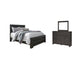 Brinxton Queen Panel Bed with Mirrored Dresser at Towne & Country Furniture (AL) furniture, home furniture, home decor, sofa, bedding