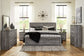 Bronyan King Panel Bed with Mirrored Dresser, Chest and 2 Nightstands at Towne & Country Furniture (AL) furniture, home furniture, home decor, sofa, bedding