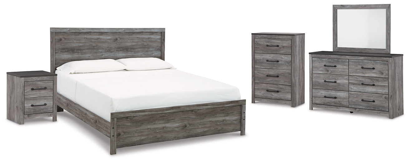 Bronyan King Panel Bed with Mirrored Dresser, Chest and Nightstand at Towne & Country Furniture (AL) furniture, home furniture, home decor, sofa, bedding