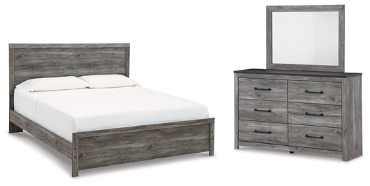 Bronyan King Panel Bed with Mirrored Dresser at Towne & Country Furniture (AL) furniture, home furniture, home decor, sofa, bedding