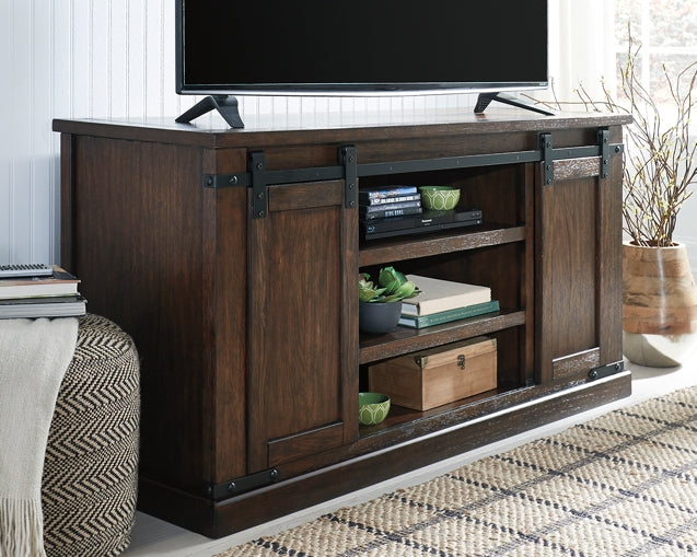 Budmore Large TV Stand at Towne & Country Furniture (AL) furniture, home furniture, home decor, sofa, bedding