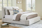 Cabalynn California King Upholstered Bed with Mirrored Dresser and Nightstand at Towne & Country Furniture (AL) furniture, home furniture, home decor, sofa, bedding