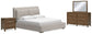 Cabalynn California King Upholstered Bed with Mirrored Dresser and Nightstand at Towne & Country Furniture (AL) furniture, home furniture, home decor, sofa, bedding