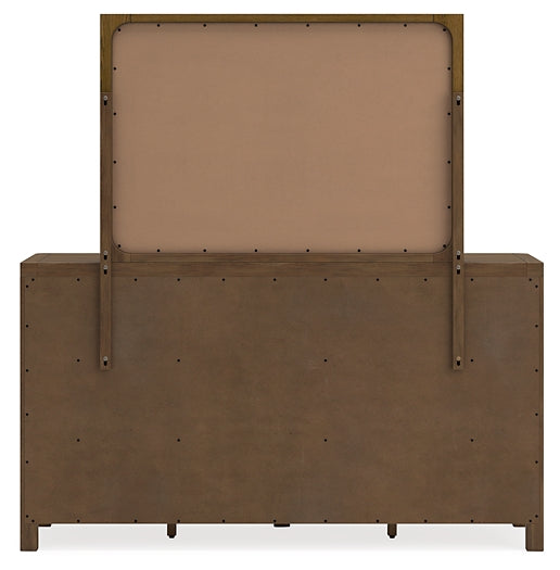 Cabalynn King Panel Bed with Storage with Mirrored Dresser and 2 Nightstands at Towne & Country Furniture (AL) furniture, home furniture, home decor, sofa, bedding