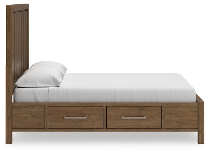 Cabalynn King Panel Bed with Storage with Mirrored Dresser and Chest at Towne & Country Furniture (AL) furniture, home furniture, home decor, sofa, bedding