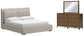 Cabalynn King Upholstered Bed with Mirrored Dresser at Towne & Country Furniture (AL) furniture, home furniture, home decor, sofa, bedding