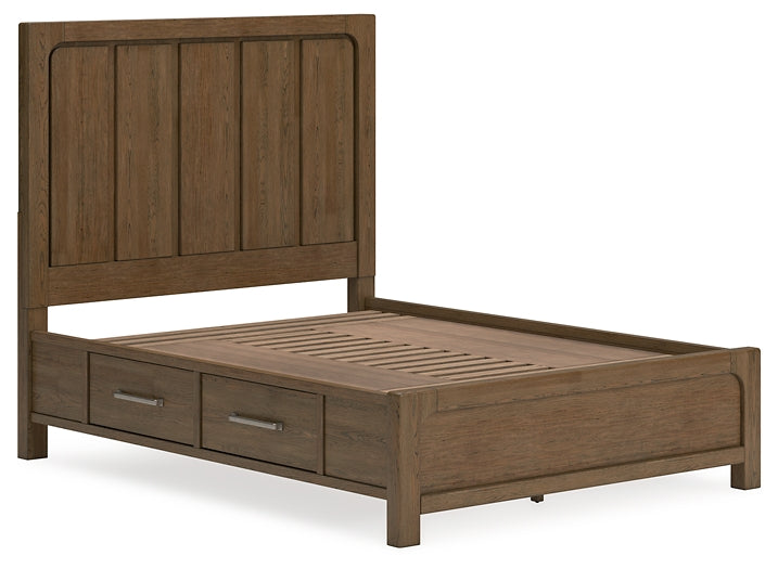 Cabalynn Queen Panel Bed with Storage with Mirrored Dresser and 2 Nightstands at Towne & Country Furniture (AL) furniture, home furniture, home decor, sofa, bedding
