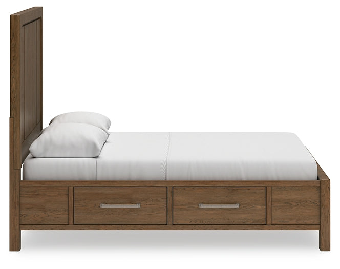 Cabalynn Queen Panel Bed with Storage with Mirrored Dresser and Chest at Towne & Country Furniture (AL) furniture, home furniture, home decor, sofa, bedding