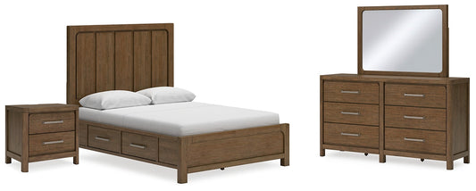 Cabalynn Queen Panel Bed with Storage with Mirrored Dresser and Nightstand at Towne & Country Furniture (AL) furniture, home furniture, home decor, sofa, bedding