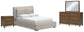 Cabalynn Queen Upholstered Bed with Mirrored Dresser and Nightstand at Towne & Country Furniture (AL) furniture, home furniture, home decor, sofa, bedding