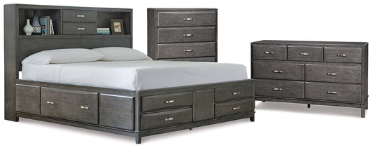Caitbrook Queen Storage Bed with 8 Drawers with Dresser and Chest at Towne & Country Furniture (AL) furniture, home furniture, home decor, sofa, bedding