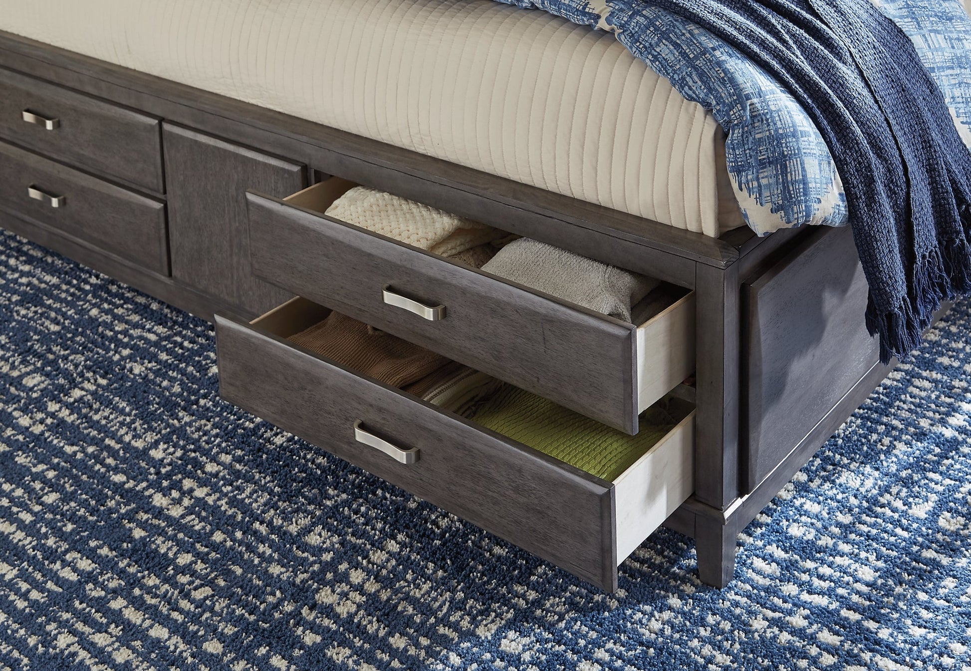 Caitbrook Queen Storage Bed with 8 Drawers with Dresser and Chest at Towne & Country Furniture (AL) furniture, home furniture, home decor, sofa, bedding