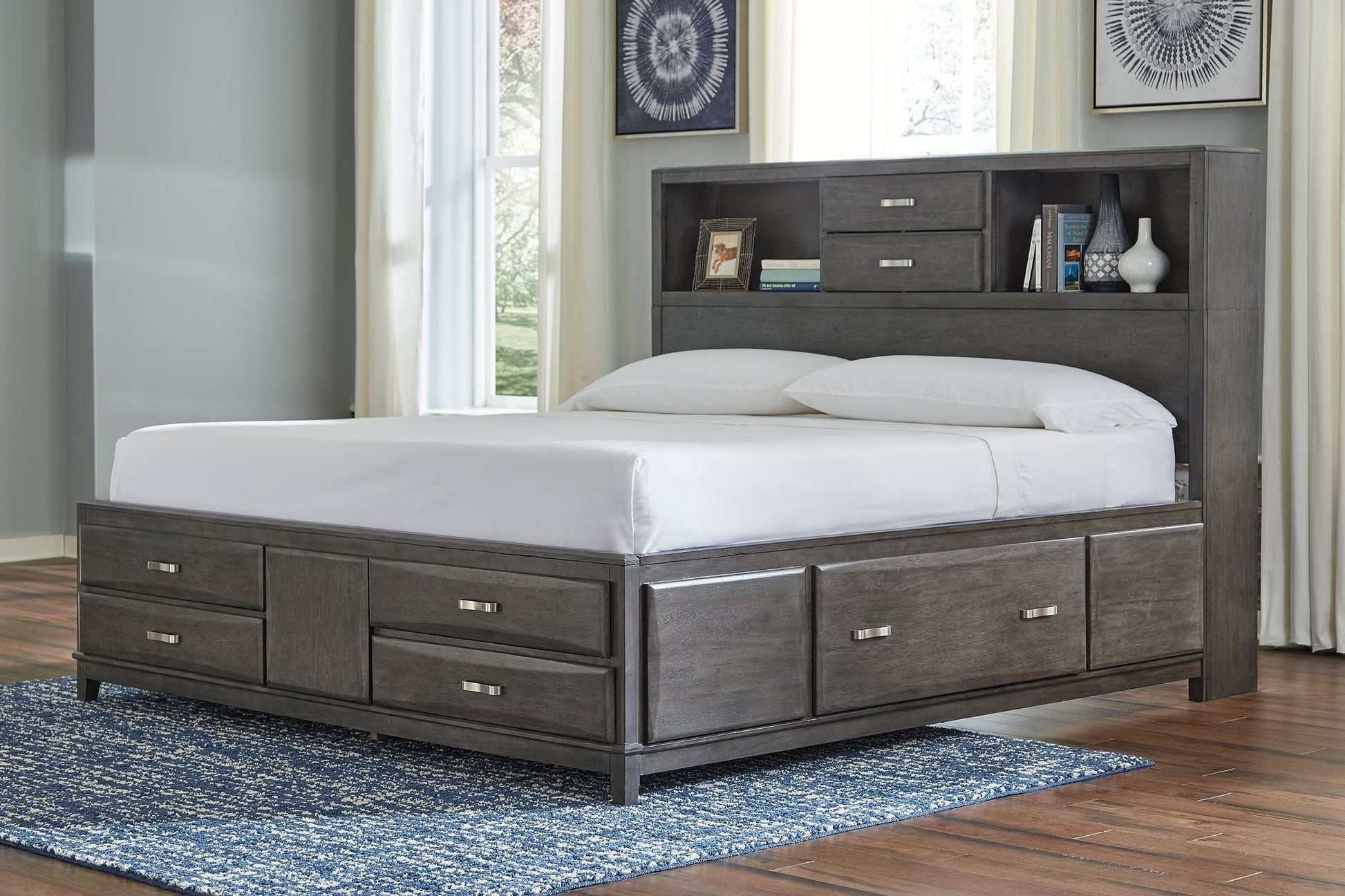 Caitbrook Queen Storage Bed with 8 Drawers with Dresser and Chest at Towne & Country Furniture (AL) furniture, home furniture, home decor, sofa, bedding