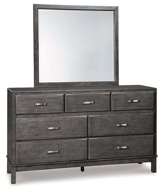 Caitbrook Queen Storage Bed with 8 Storage Drawers with Mirrored Dresser, Chest and Nightstand at Towne & Country Furniture (AL) furniture, home furniture, home decor, sofa, bedding
