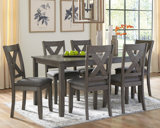 Caitbrook RECT DRM Table Set (7/CN) at Towne & Country Furniture (AL) furniture, home furniture, home decor, sofa, bedding