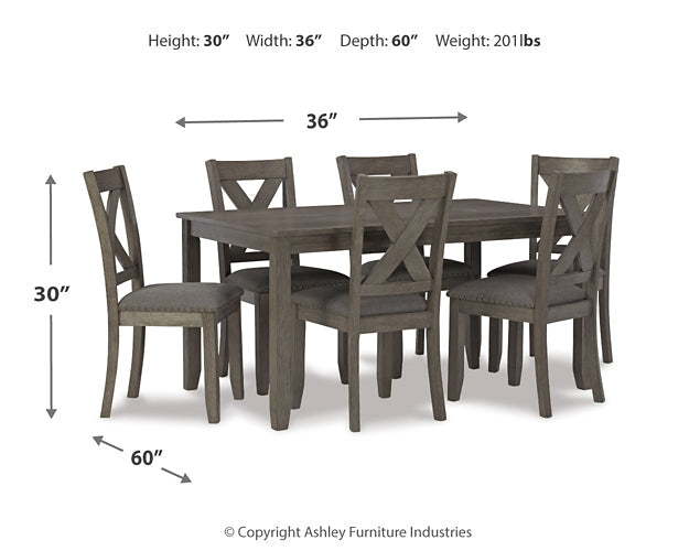 Caitbrook RECT DRM Table Set (7/CN) at Towne & Country Furniture (AL) furniture, home furniture, home decor, sofa, bedding
