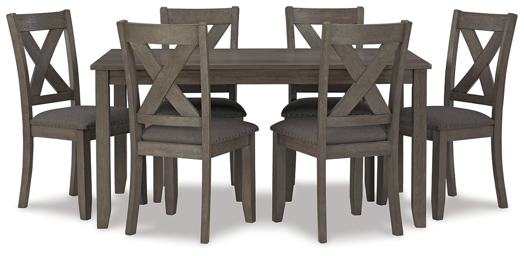 Caitbrook RECT DRM Table Set (7/CN) at Towne & Country Furniture (AL) furniture, home furniture, home decor, sofa, bedding