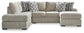 Calnita 2-Piece Sectional with Ottoman at Towne & Country Furniture (AL) furniture, home furniture, home decor, sofa, bedding