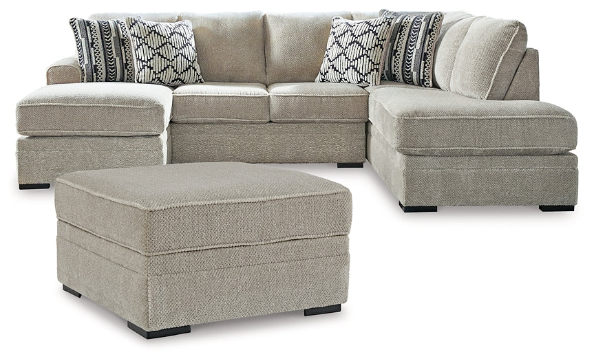 Calnita 2-Piece Sectional with Ottoman at Towne & Country Furniture (AL) furniture, home furniture, home decor, sofa, bedding