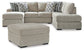Calnita 2-Piece Sectional with Ottoman at Towne & Country Furniture (AL) furniture, home furniture, home decor, sofa, bedding