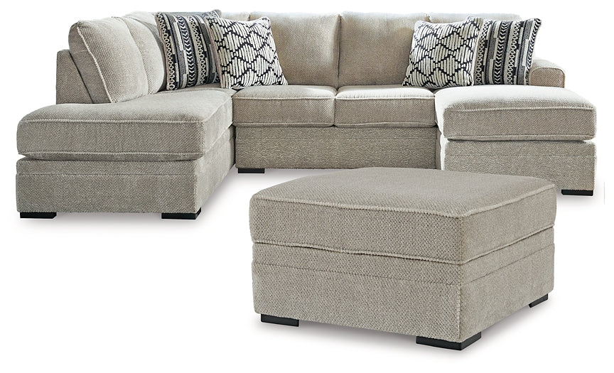 Calnita 2-Piece Sectional with Ottoman at Towne & Country Furniture (AL) furniture, home furniture, home decor, sofa, bedding